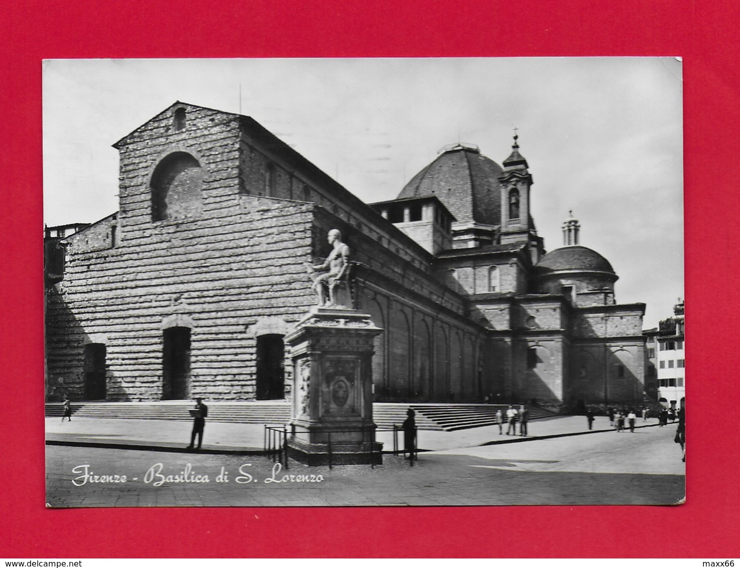 CARTOLINA VG ITALIA - FIRENZE - Basilica Di S. Lorenzo - 10 X 15 - ANN. 1955 - Firenze