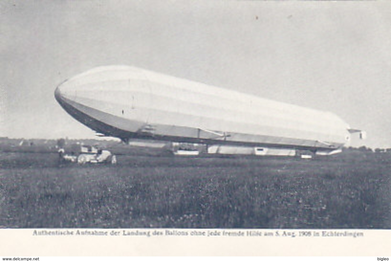 Zeppelin - Aufn. V.5.8.1908 V.Hofphotograph Hans Hildenbrand         (A-78-160419) - Dirigibili