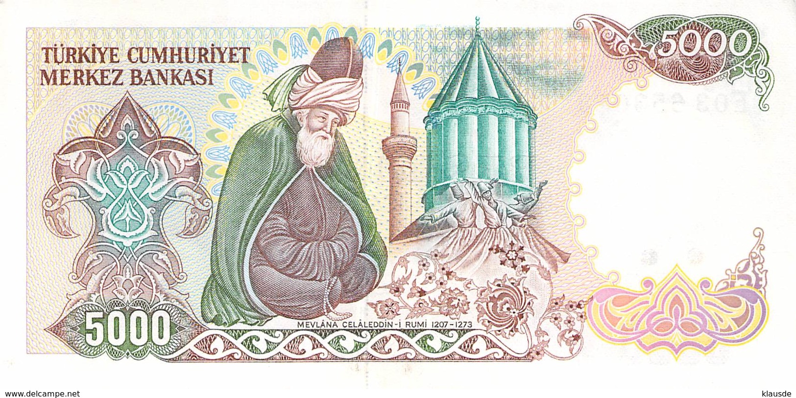 5000 Lira Türkei 1970 UNC (I) - Türkei
