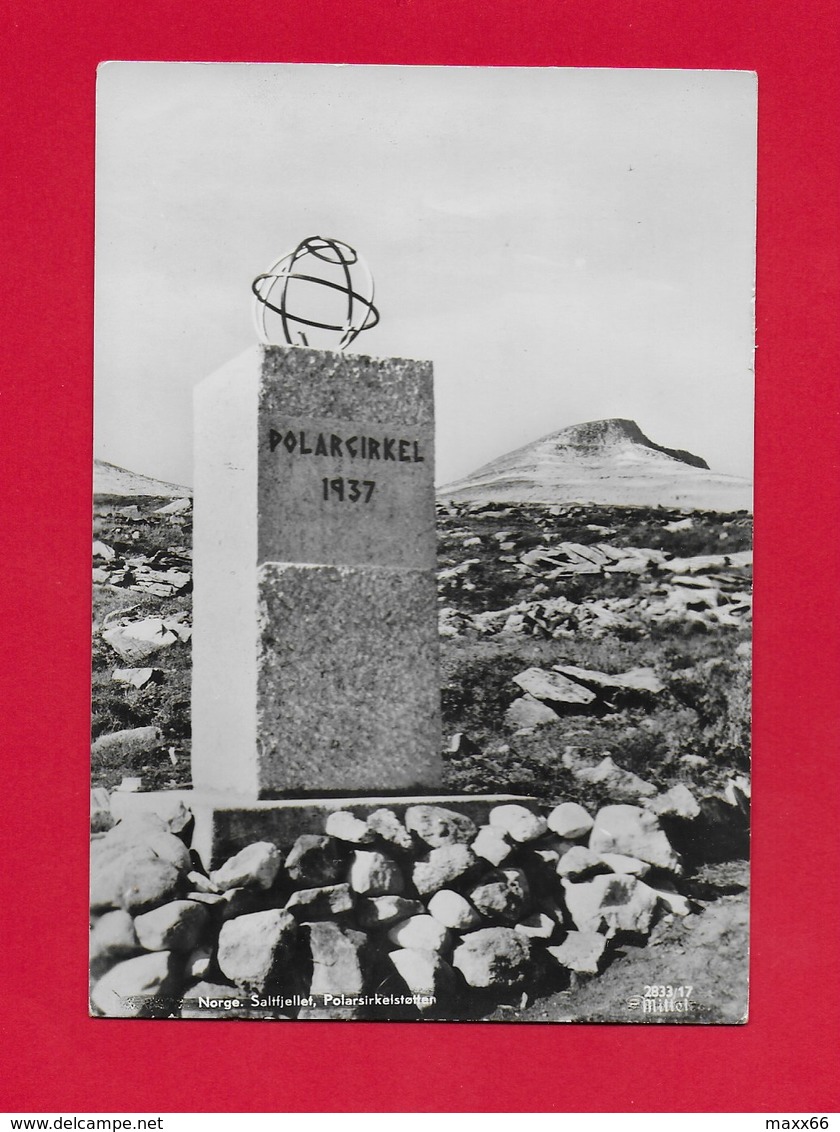 CARTOLINA VG NORVEGIA - Saltfjellet - Polarsirkelstotten - 10 X 15 - ANN. 1953 - Norvegia