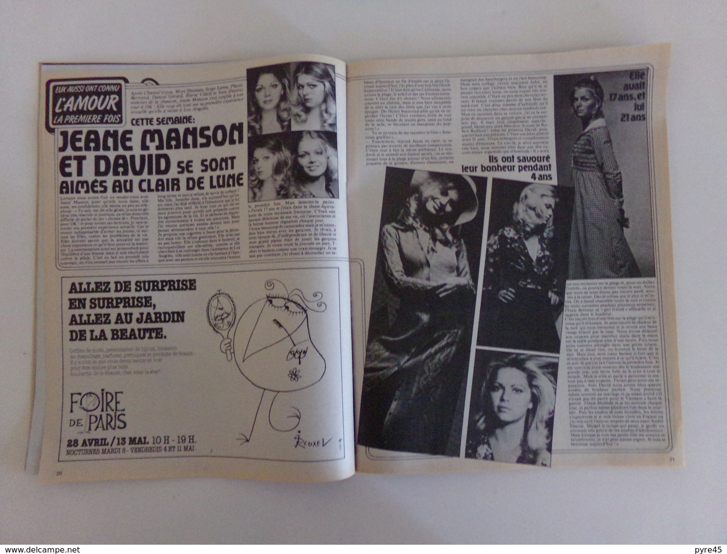 Revue " Ok age tendre " n° 172, 1979. " François Valéry, Amanda Lear, Rod Stewart ... "