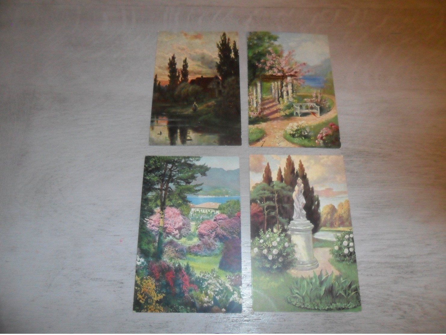 Beau lot de 60 cartes postales de fantaisie paysages paysage Mooi lot van 60 postkaarten fantasie landschappen landschap