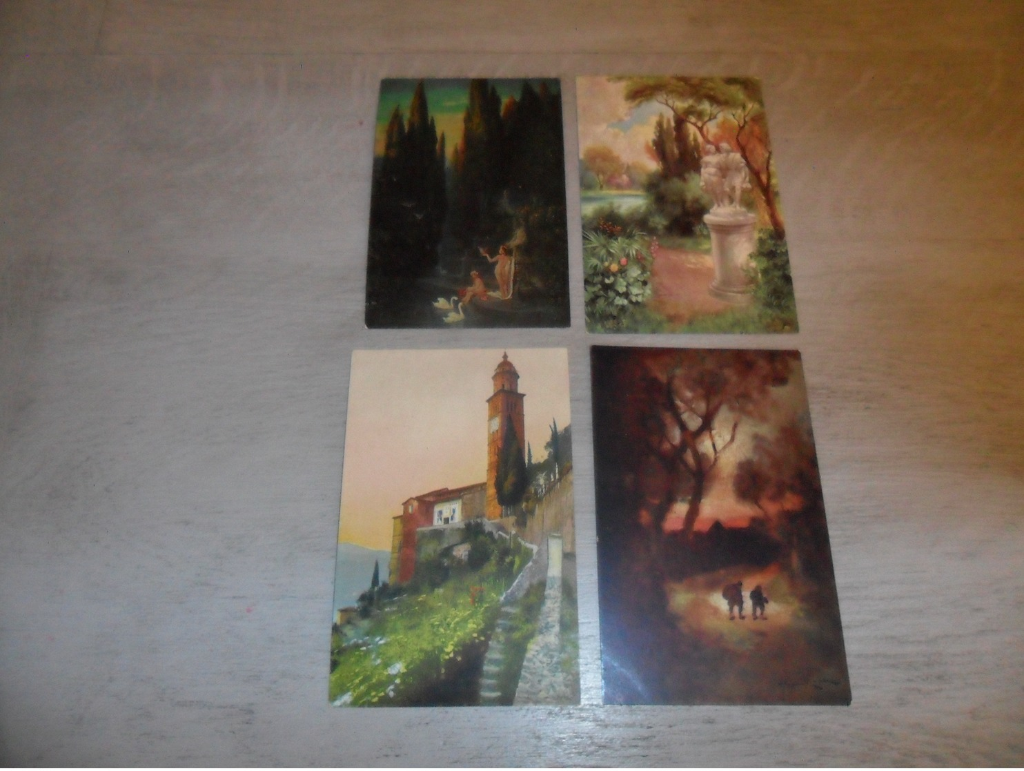 Beau lot de 60 cartes postales de fantaisie paysages paysage Mooi lot van 60 postkaarten fantasie landschappen landschap