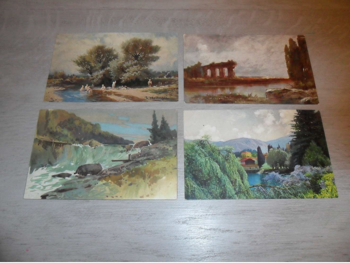 Beau lot de 60 cartes postales de fantaisie paysages paysage Mooi lot van 60 postkaarten fantasie landschappen landschap