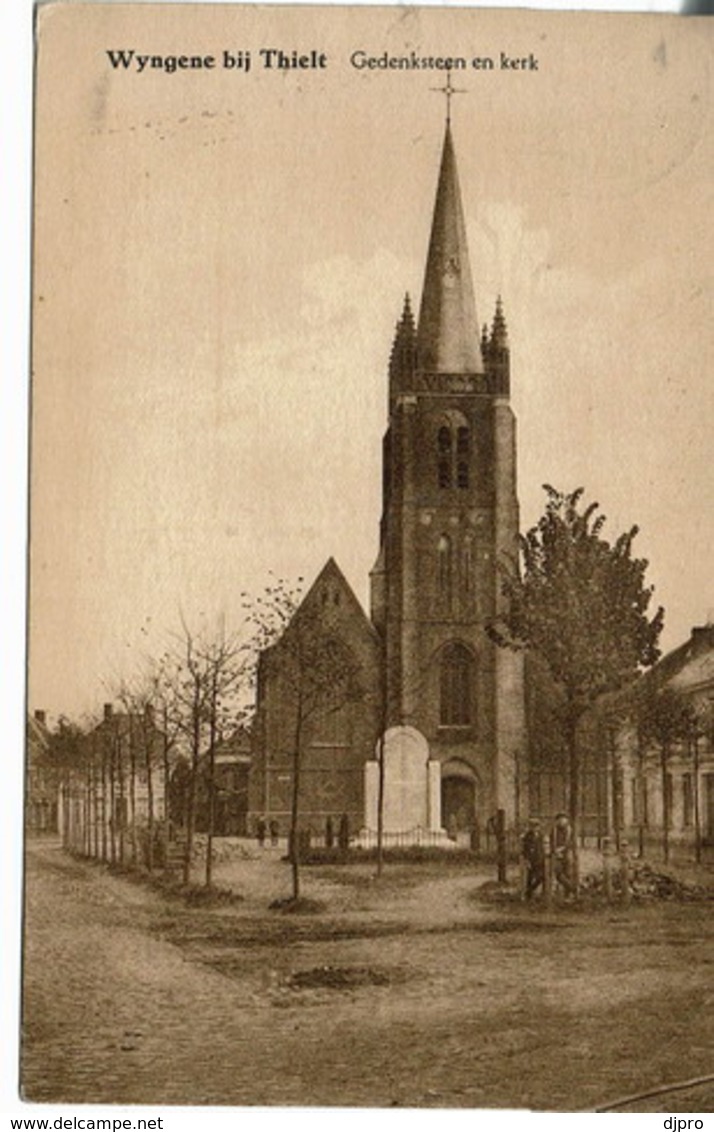 Wingene  Gedenksteen En Kerk - Wingene