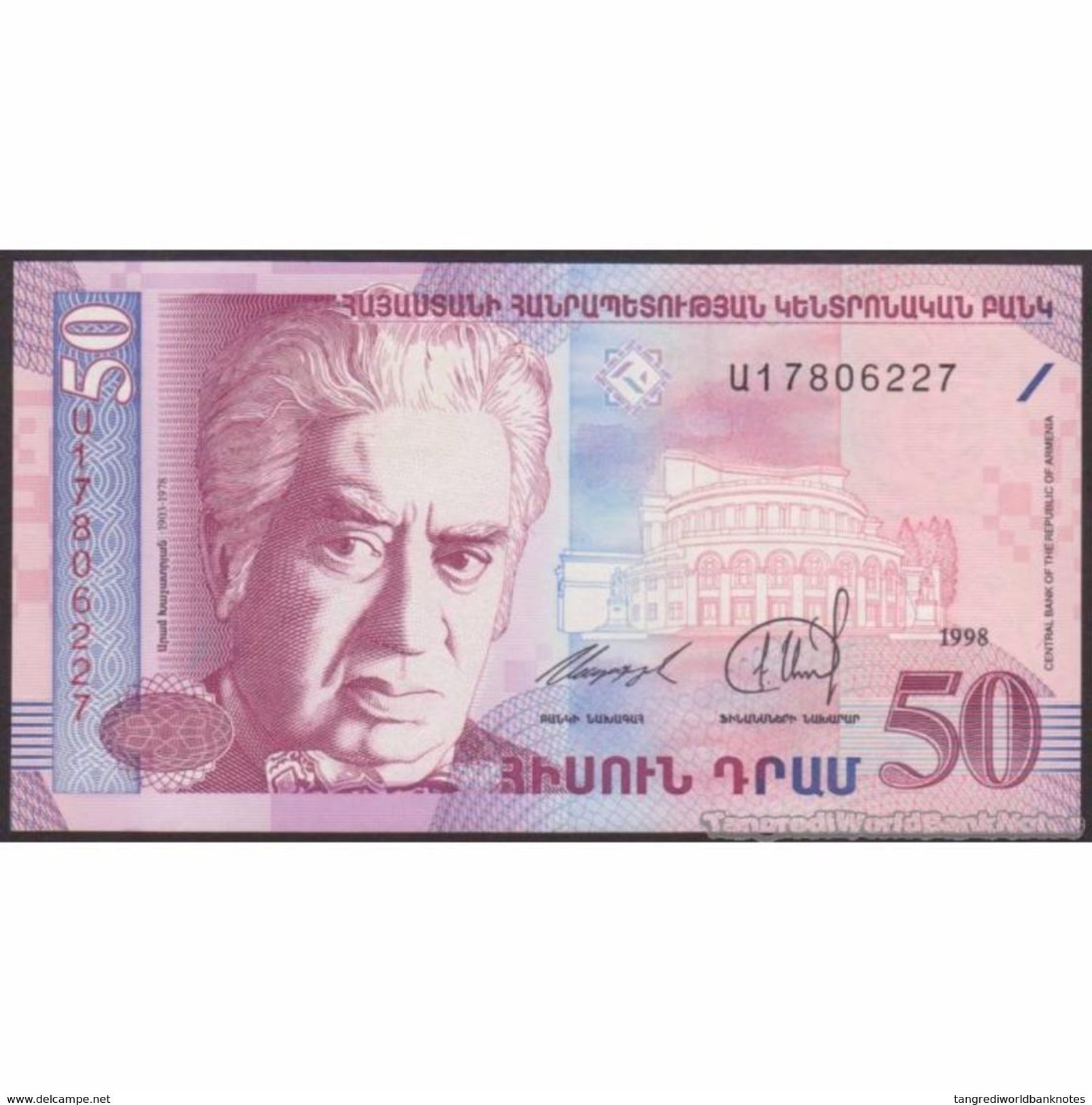 TWN - ARMENIA 41 - 50 Dram 1998 UNC - Armenia