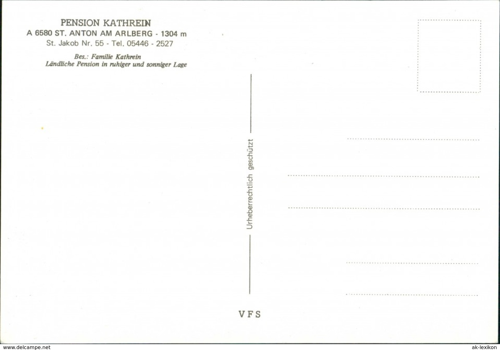 St. Anton Am Arlberg PENSION KATHREIN Umland Und Gondelbahn Ansicht 1990 - Other & Unclassified