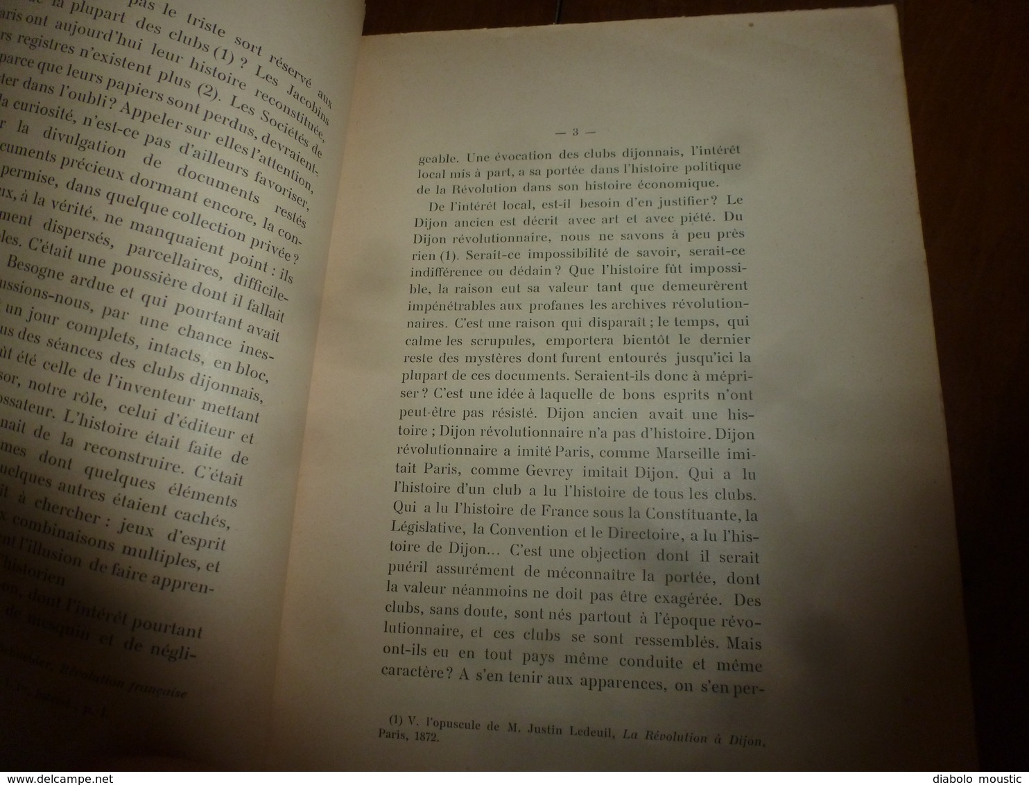 1905 Les Clubs Des Dijonnais Sous La Révolution (Associations Confuses Et Sujettes à Des Querelles Intestines);etc - 1901-1940