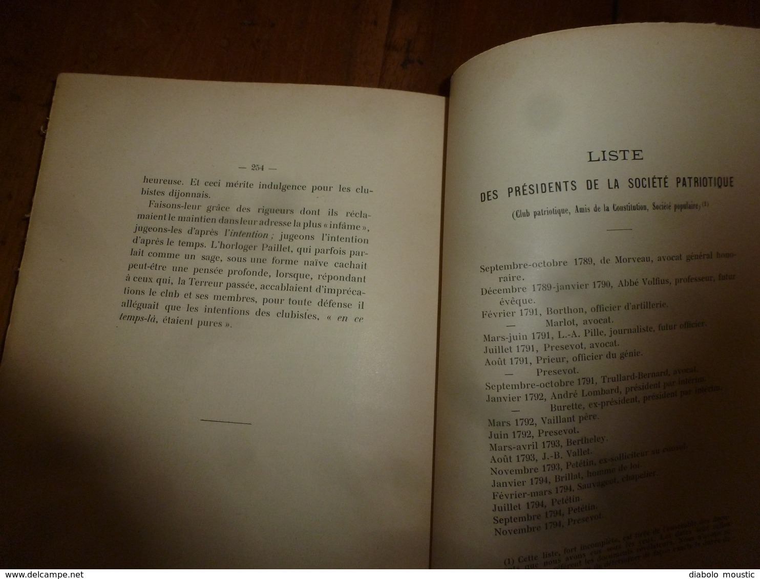 1905 Les Clubs des Dijonnais sous la Révolution (Associations confuses et sujettes à des querelles intestines);etc