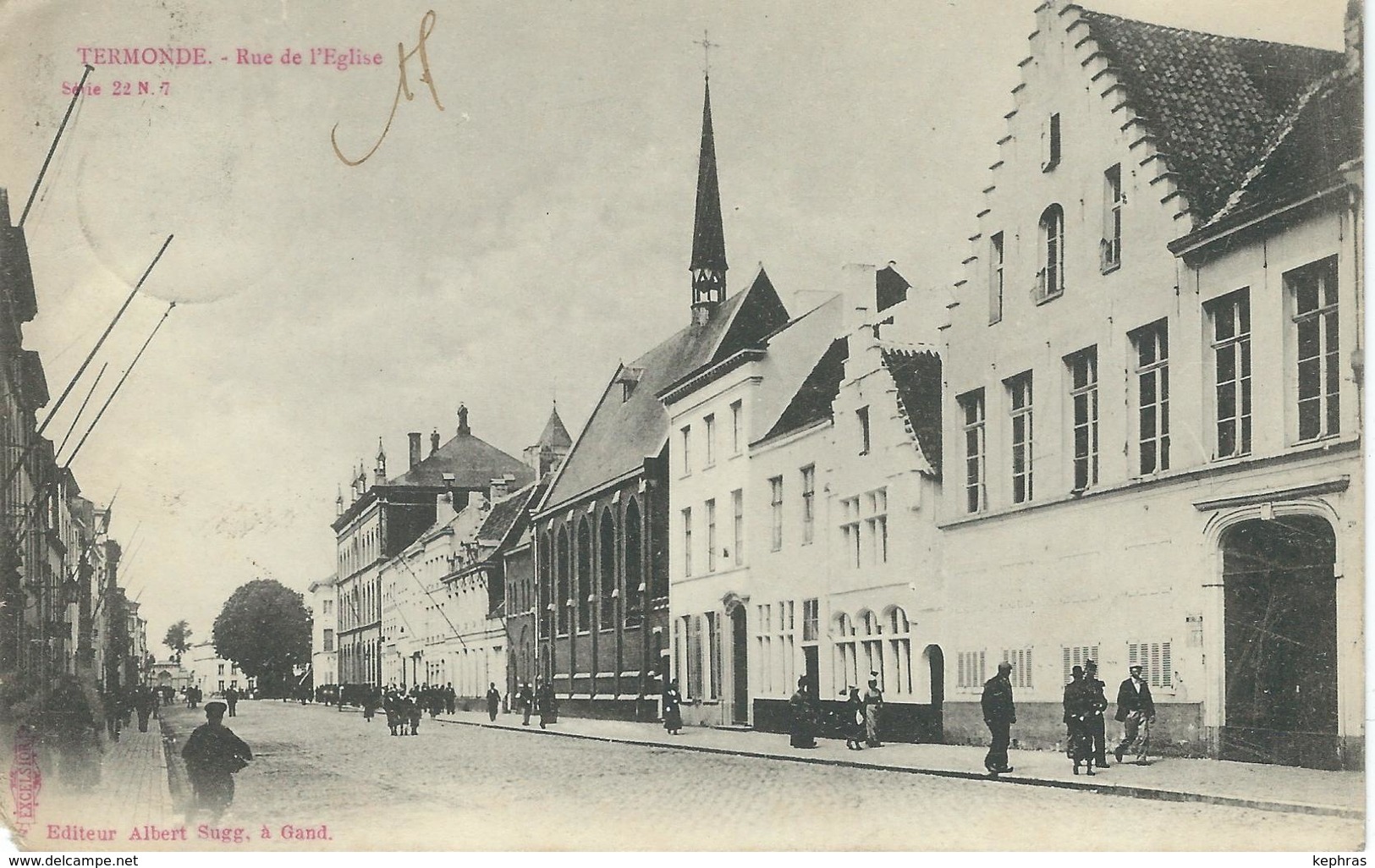 TERMONDE : Rue De L'Eglise - Cachet De La Poste 1901 - Dendermonde