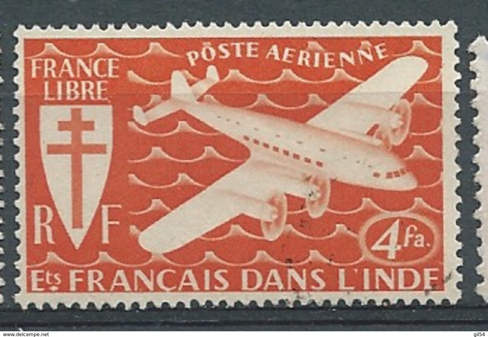 Inde Française  .   Aérien   -  Yvert N°  1  Oblitéré    -   Po 62608 - Used Stamps