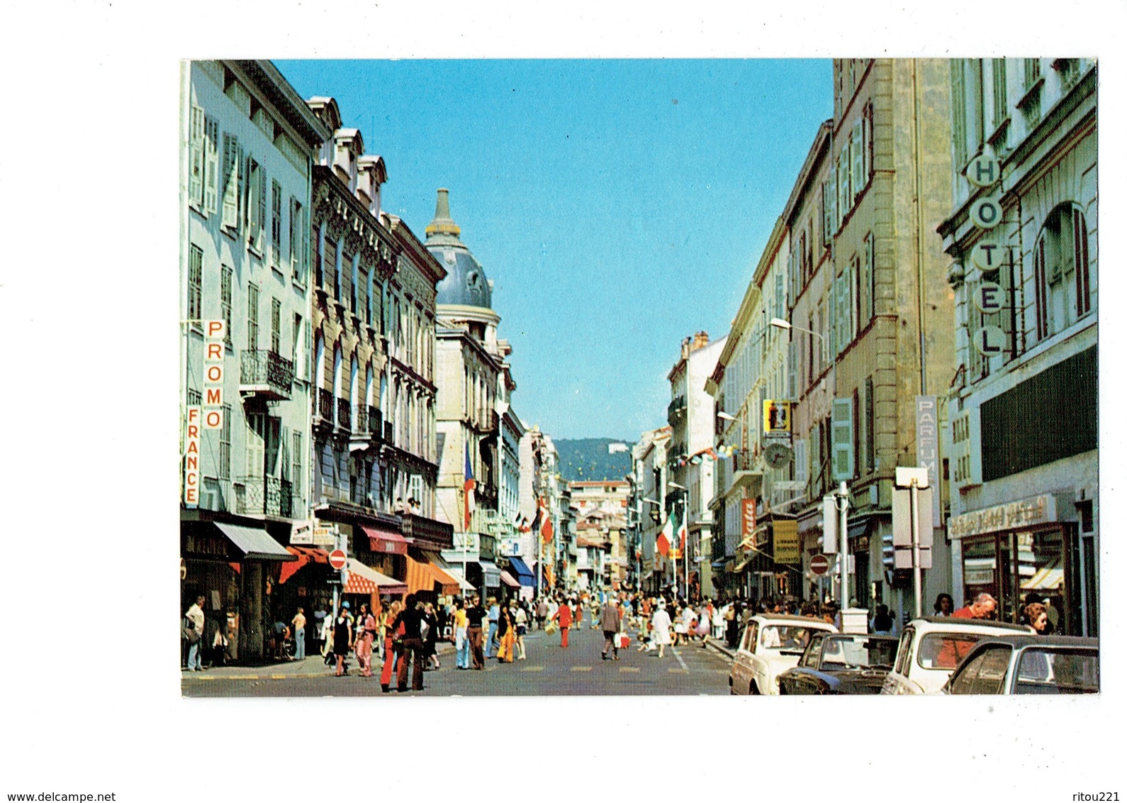 Cpm - 06 - Cannes - La Rue D'Antibes - Magasin Parfum LIP BATA Hotel - Cannes