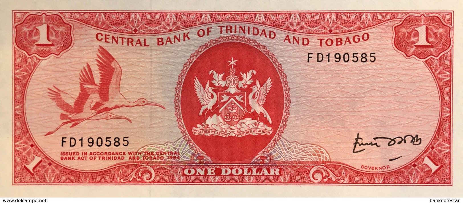 Trinidad 1 Dollar, P-30b (1977) - UNC - Sign.4 - Trinidad & Tobago