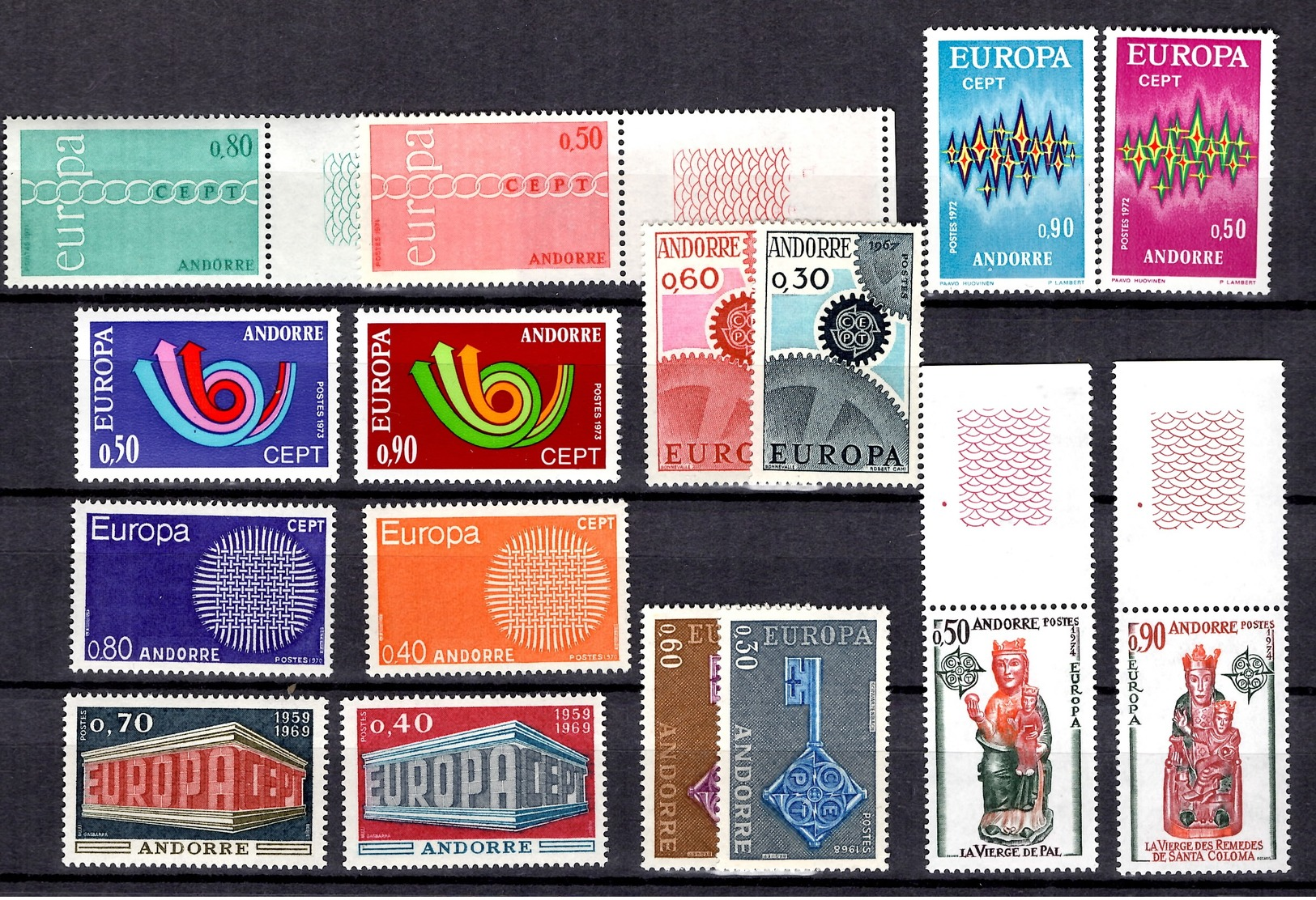 Andorre Séries Europa 1967/1974 Complètes Neufs ** MNH. TB. A Saisir! - Nuevos