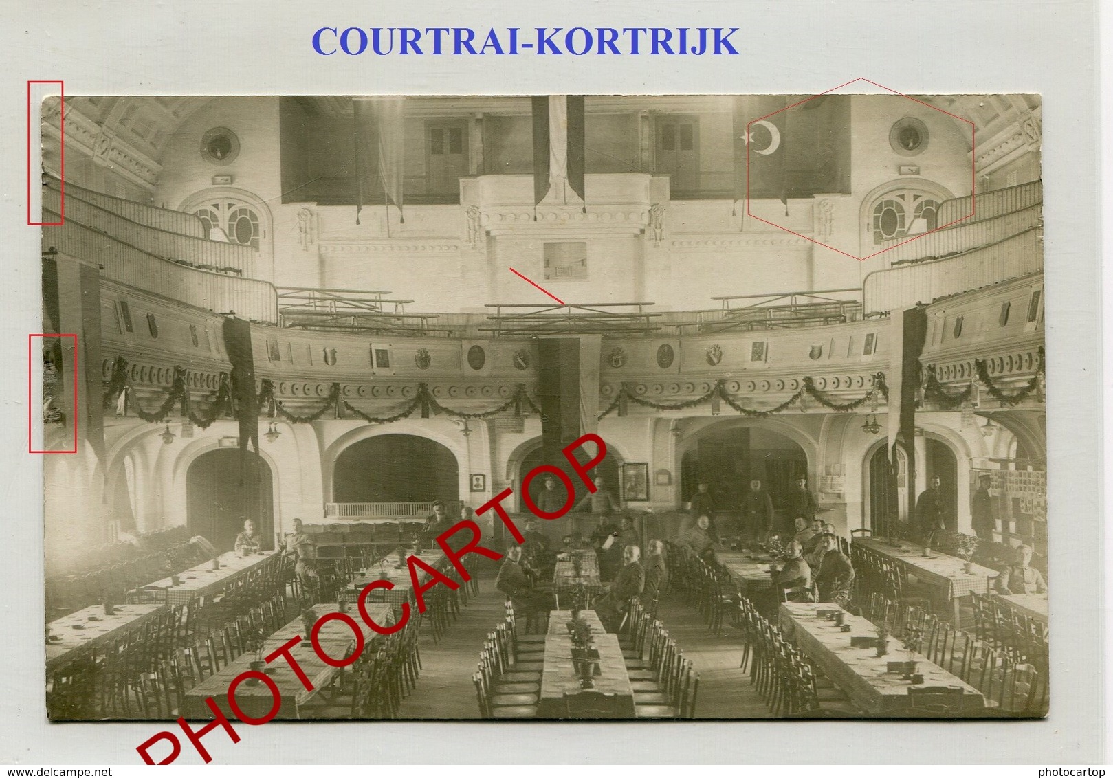 KORTRIJK-Courtrai-Foyer Du Soldat-CARTE PHOTO Allemande-Guerre 14-18-1WK-BELGIQUE-BELGIEN-Flandern- - Kortrijk