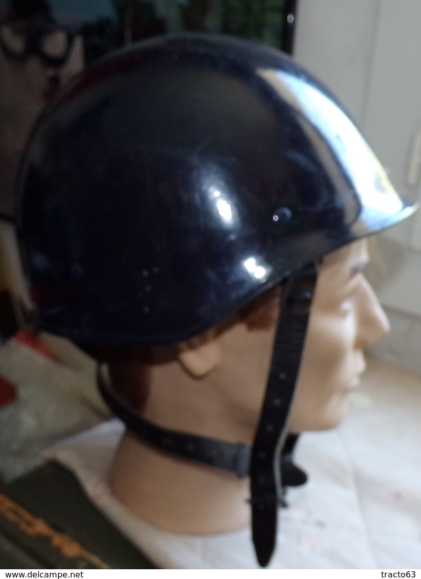 CASQUE DE LA GENDARMERIE D'INTERVENTION DE 1992 AVEC SES SANGLES ANTI ARRACHEMENT , FABRICATION DUNOIS GALLET CHATILLON - Casques & Coiffures