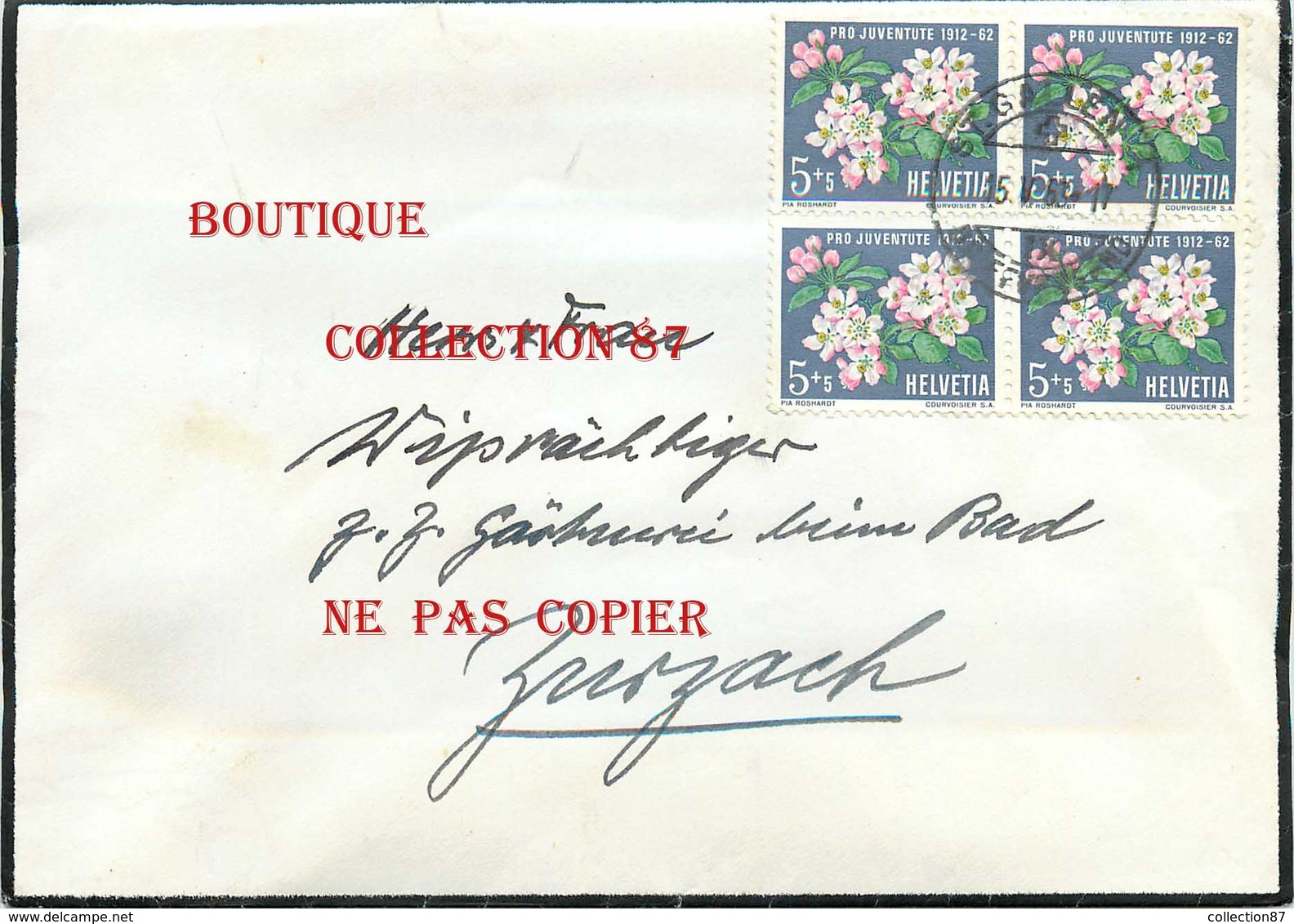 ♣♣ ☺ SUISSE < LETTRE FLEUR PRO JUVENTUTE 1962 Avec CACHET De St GALLEN - Lettres & Documents