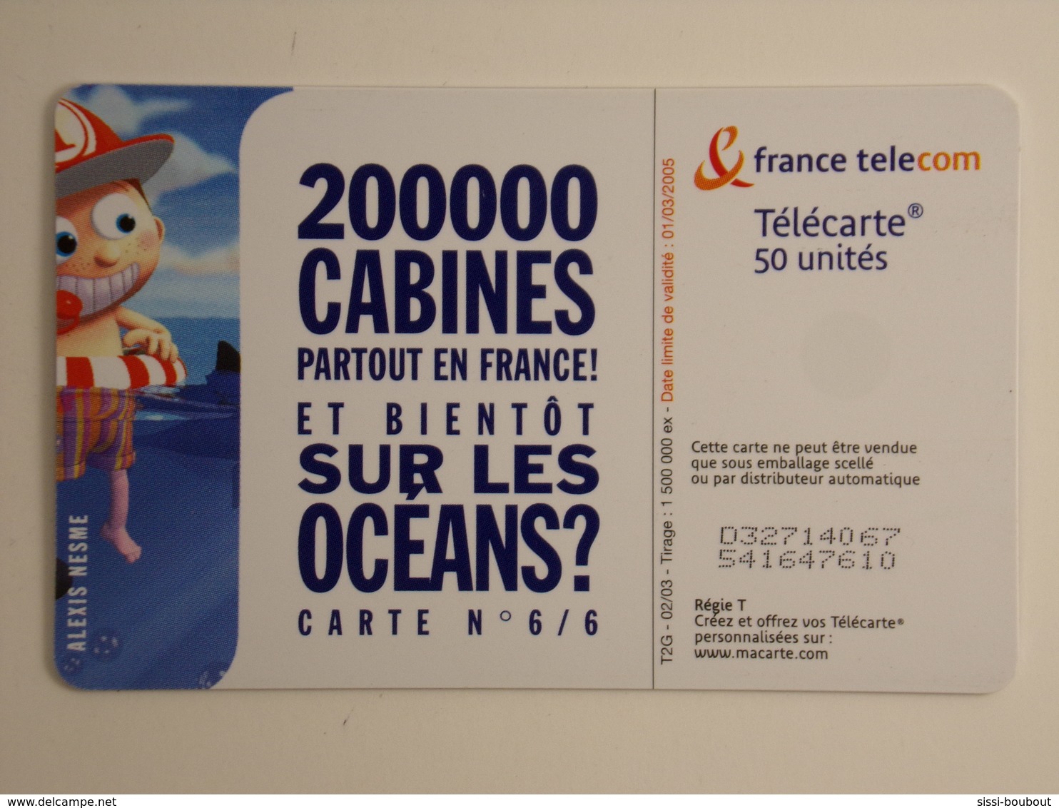 Télécarte - France Télécom - Tirage 1500000 Ex. - 2003 - Opérateurs Télécom