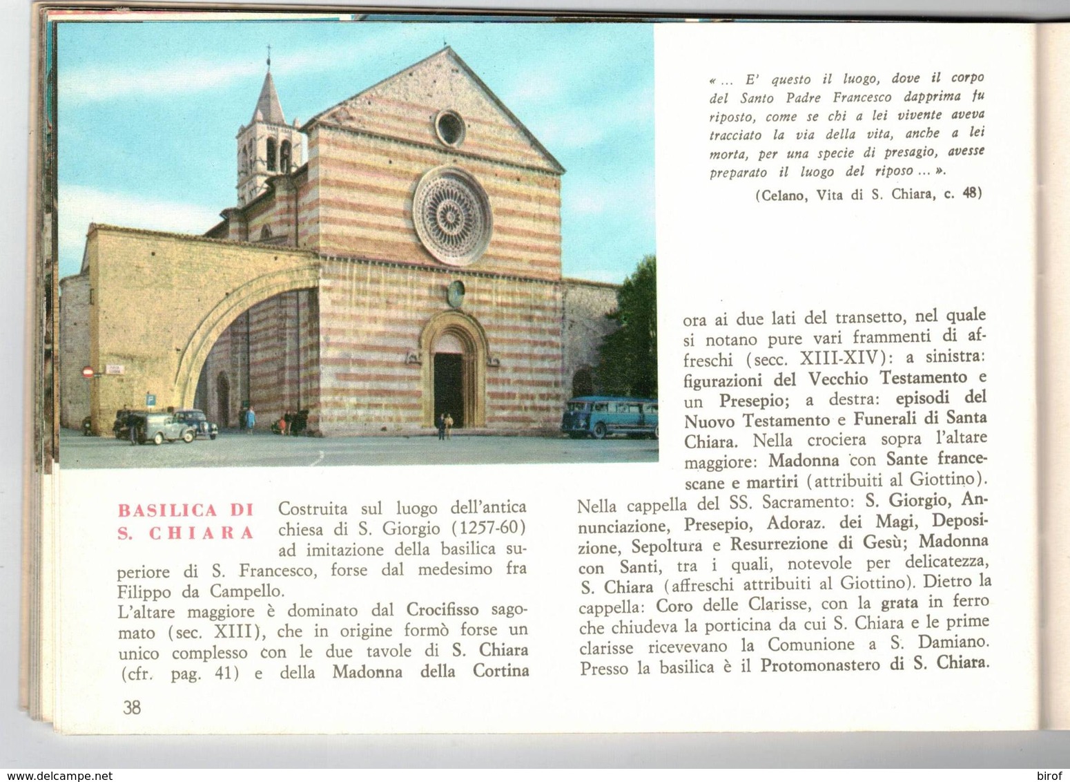 LIBRETTO - ASSISI 1964 - ITINERARIO FRANCESCANO - 65 PAGINE MISURE 16.5 X 12 (PERUGIA UMBRIA) - Handbücher Für Sammler