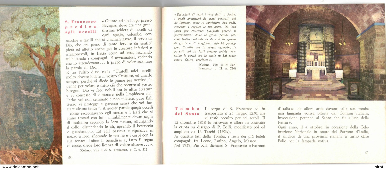 LIBRETTO - ASSISI 1964 - ITINERARIO FRANCESCANO - 65 PAGINE MISURE 16.5 X 12 (PERUGIA UMBRIA) - Manuales Para Coleccionistas