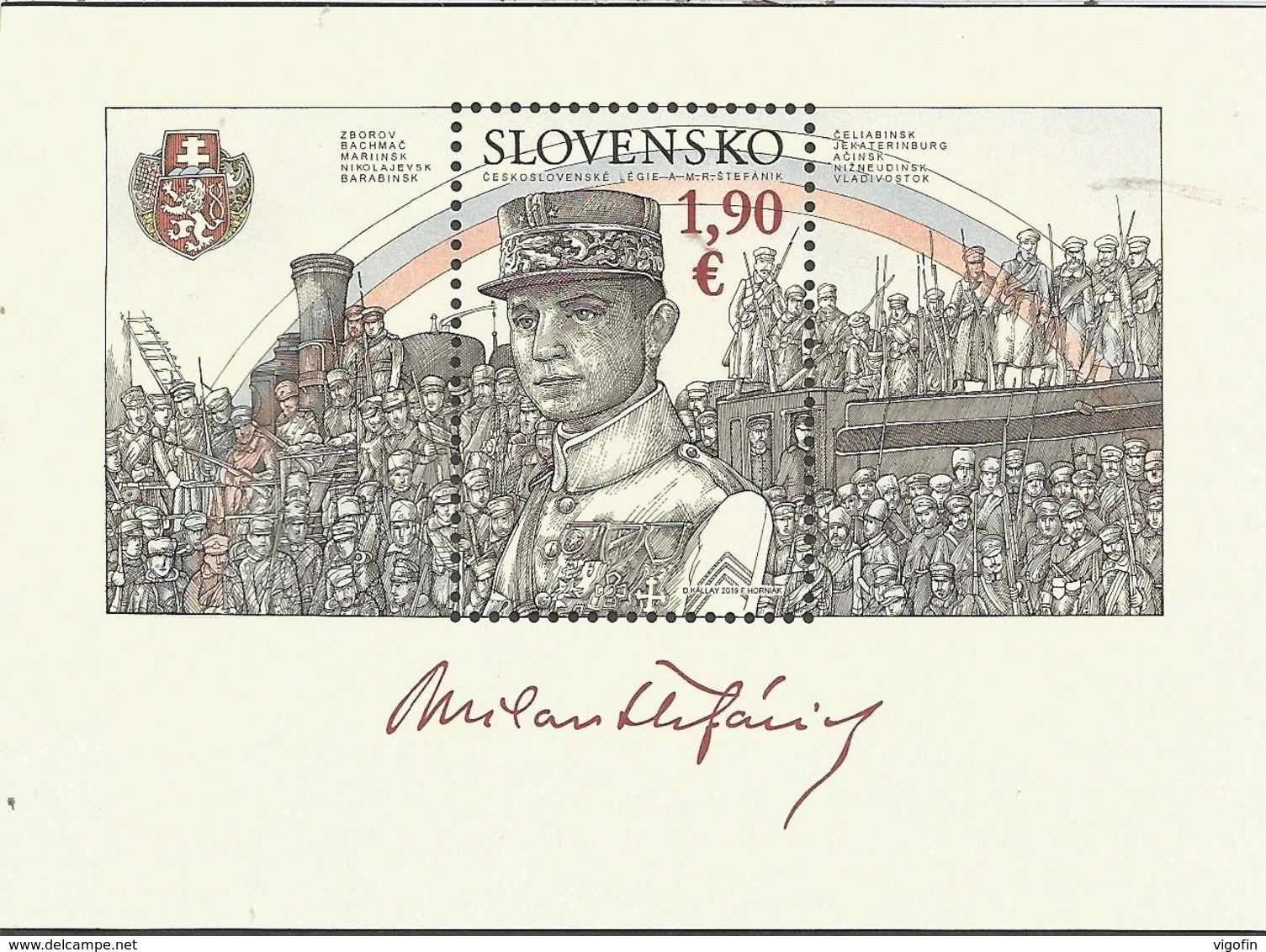 SK 2019-685 The Czechoslovak Legions And M. R. Štefánik SLOVAKIA, S/S, MNH - Blocks & Kleinbögen