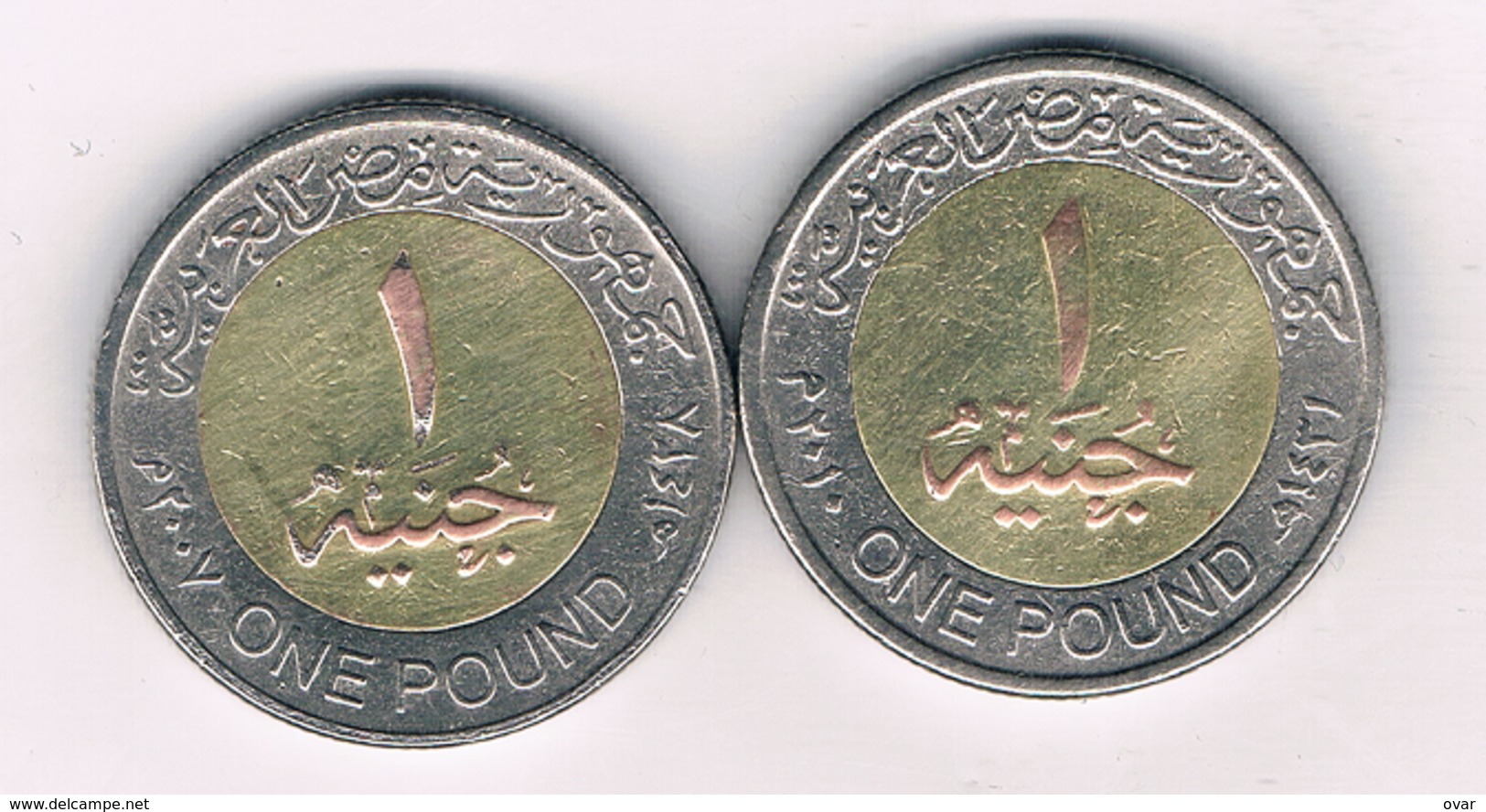 2 X 1 POUND 2008+2010 EGYPTE /4540 - Egypte