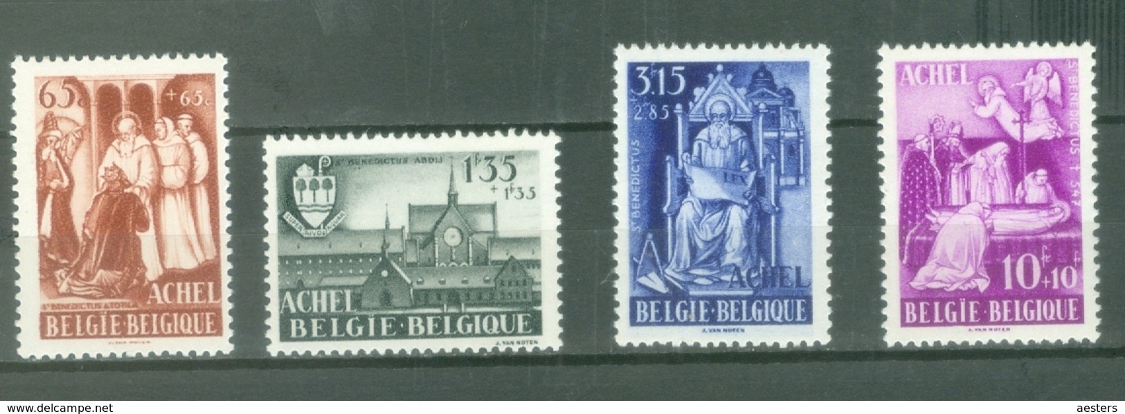 België 1948; Abdij Achel, OCB 773-776, Ongebruikt, Plakker. - Neufs