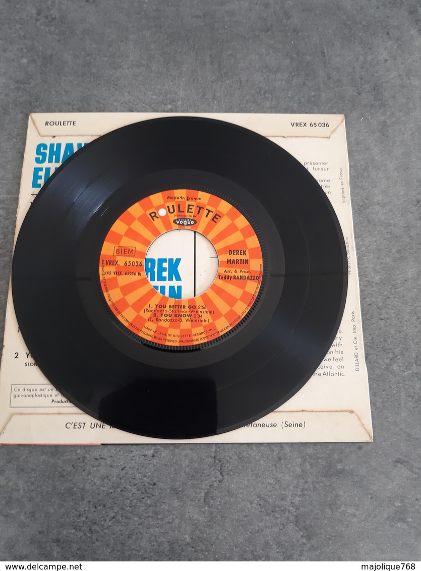 Disque De Shawn Elliott Et Derek Martin - Shame And Scandal In The Family - Roulette VREX 65036 - 1964 - - Soul - R&B