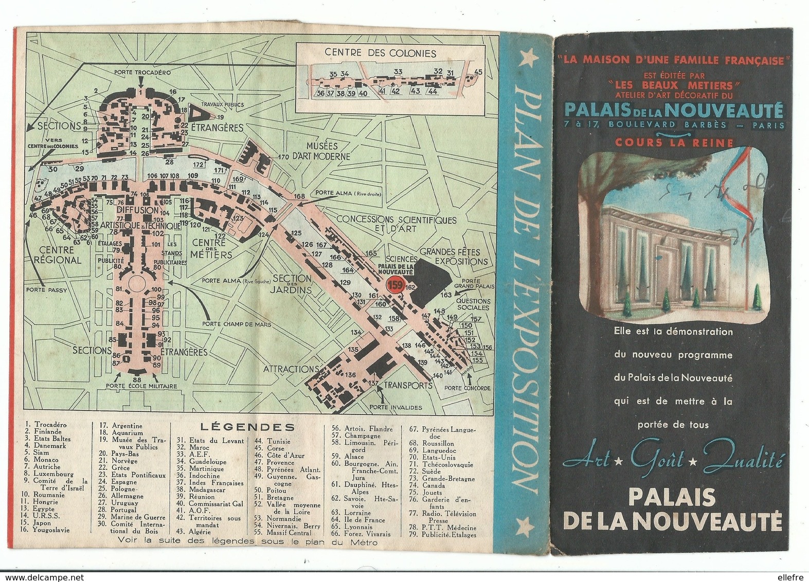 Exposition Internationale De 1937 Paris - Plan Du Métro Et De L'exposition Offert Par Le Palais De La Nouveauté Manequin - Europe