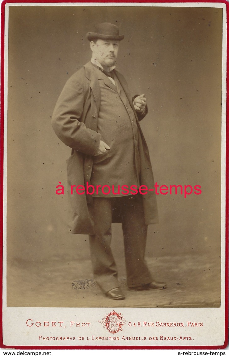 Grand CDV-(CAB) -homme Bedonnant Mais Avec Une Certaine Prestance!-photo Godet à Paris - Anciennes (Av. 1900)
