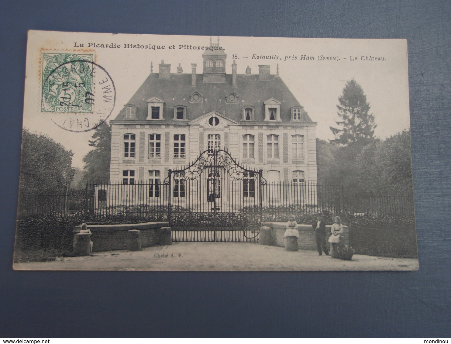 Cpa Estouilly, Près Ham. Le Château. 1907, Belle Carte. - Ham