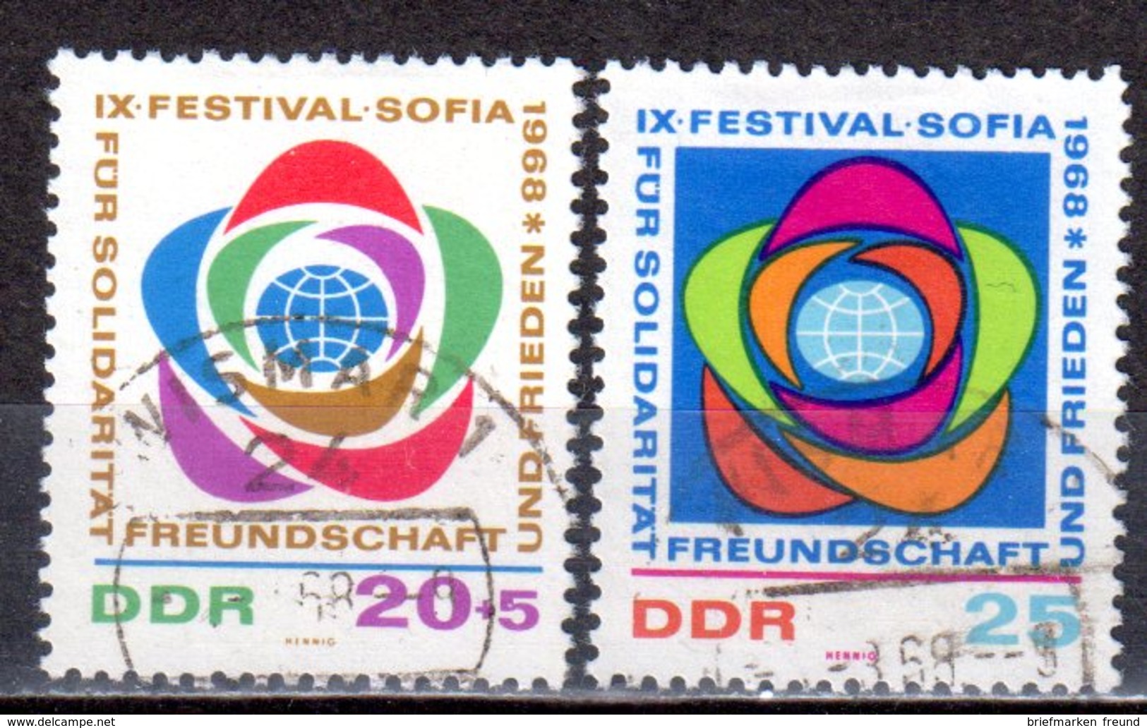 DDR 1968 Mi. 1377-1378 Weltfestspiele Gestempelt (p1242) - Gebraucht