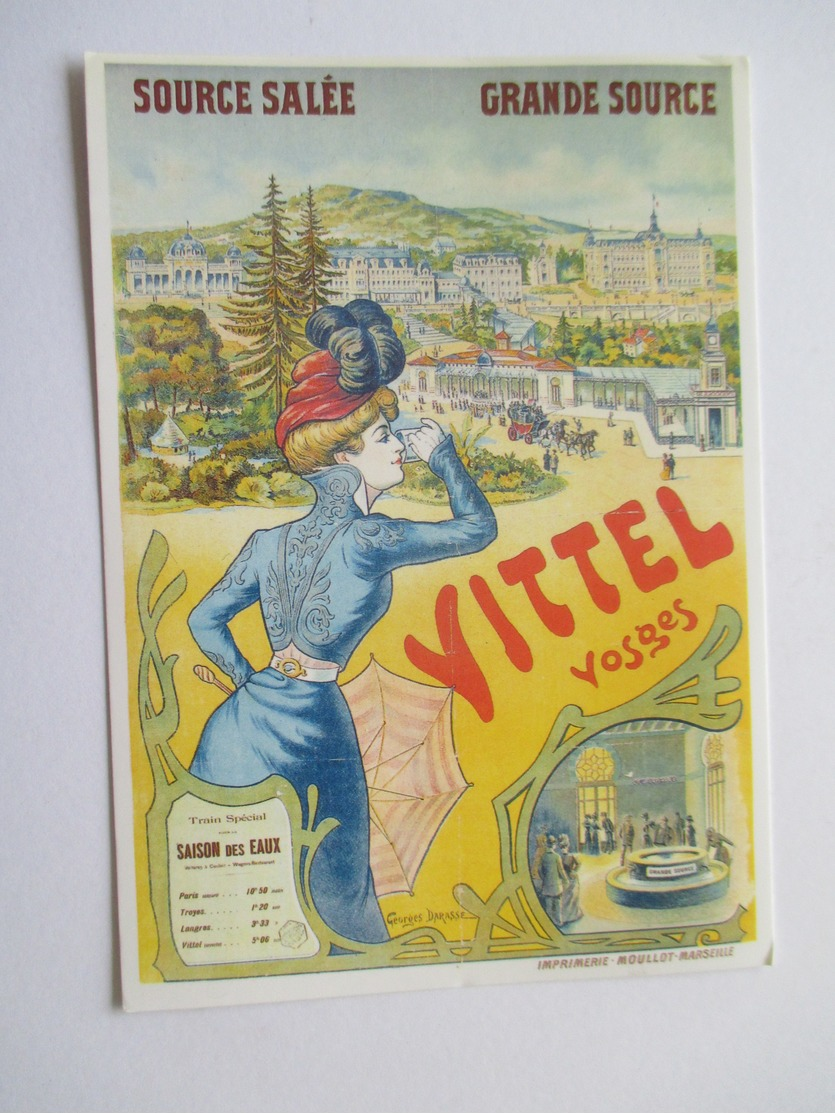 Vittel Affiche éditée Début Siècle Chemin Fer De L'Est Georges Darasse Reproduction - Contrexeville