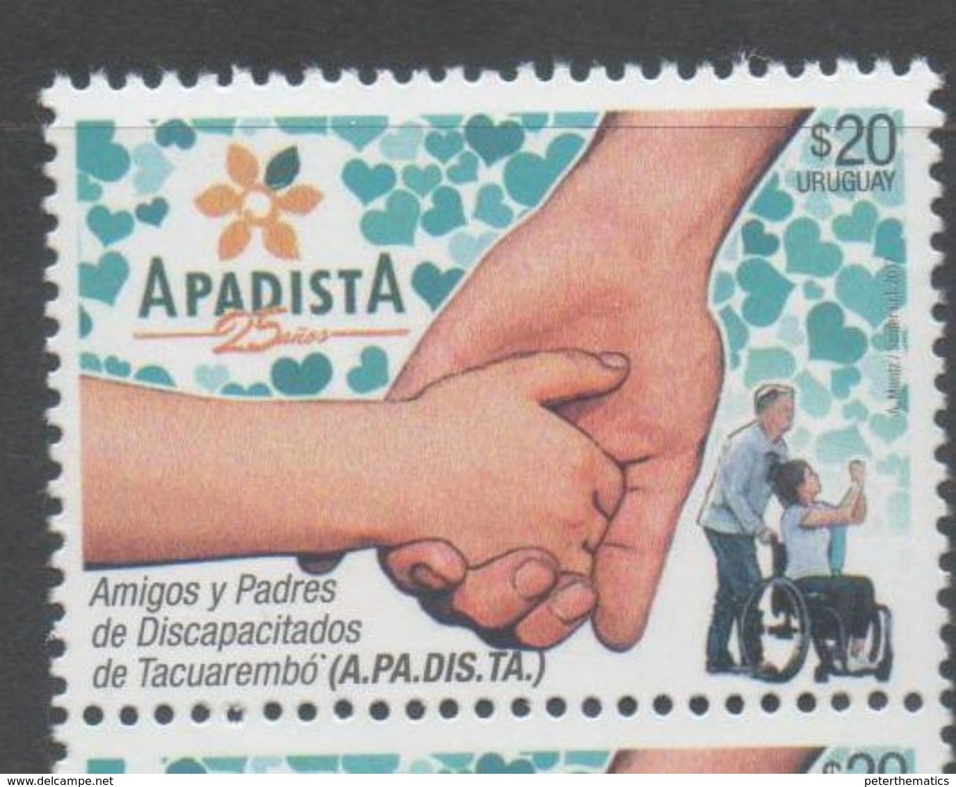 URUGUAY, 2017, MNH, HANDICAPPED PEOPLE, APADISTA,  1v - Other & Unclassified