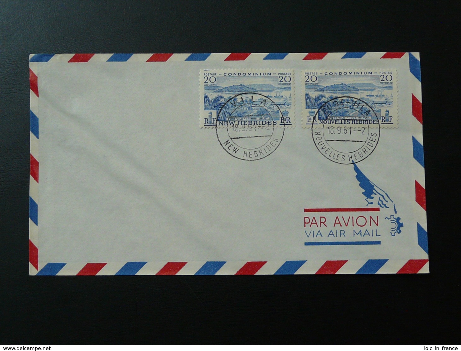 Lettre Cover Timbre Iririki New Hebrides 1961 - Lettres & Documents