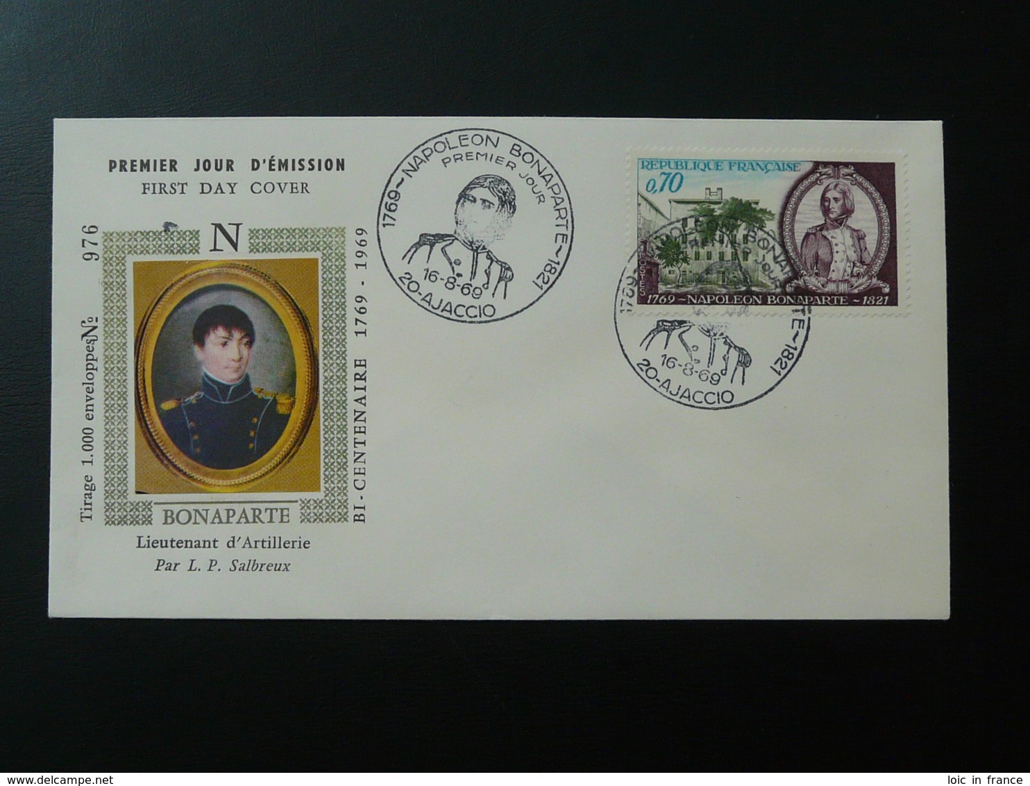 FDC Napoleon Bonaparte Ajaccio 20 Corse 1969 - Napoléon