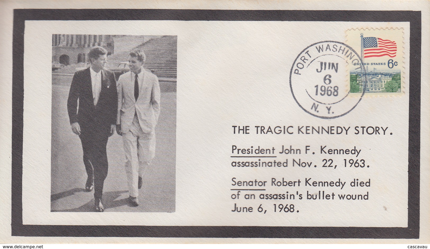 Enveloppe   U.S.A   The   TRAGIC  KENNEDY  STORY    1968 - Kennedy (John F.)