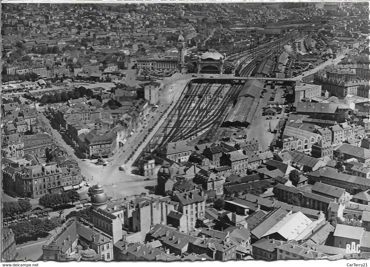 CPSM. LIMOGES. LA GARE. VUE AERIENNE. - Limoges