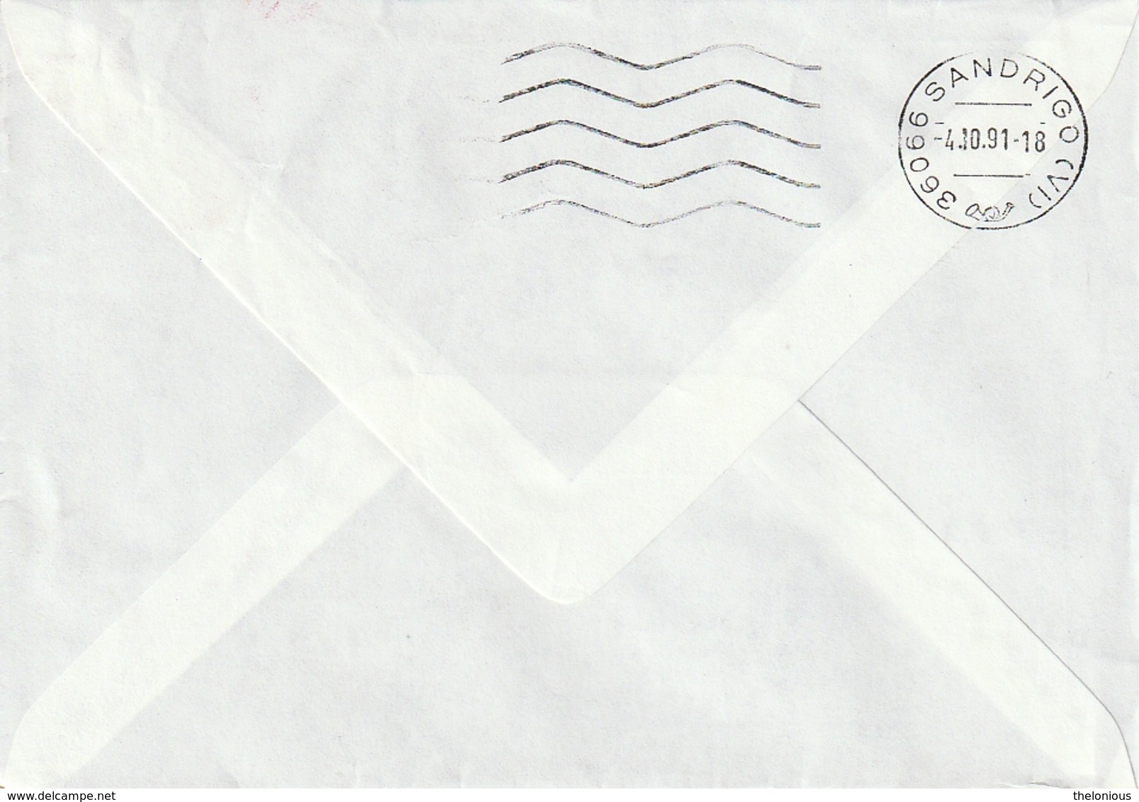 # Lettera Dalla Francia Per Sandrigo Francobollo 1990 Olimpiadi Sport Invernali - Covers & Documents