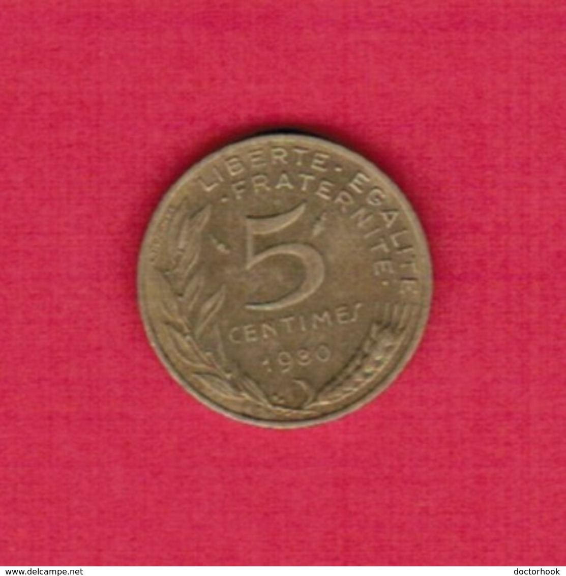 FRANCE  5 CENTIMES 1980 (KM # 933) #5264 - Other & Unclassified