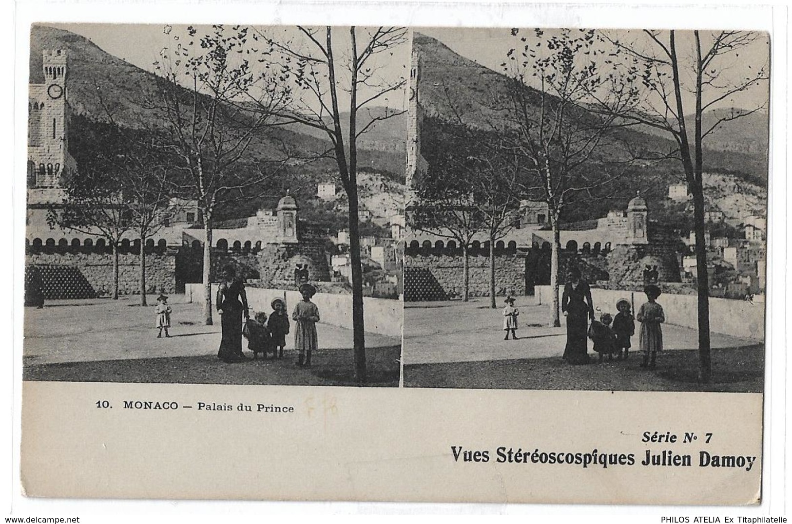 CPA Monaco Palais Du Prince Série N°7 Vue Stéréoscopiques Julien Damoy Neuve Numéroté Verso 00162 - Prince's Palace