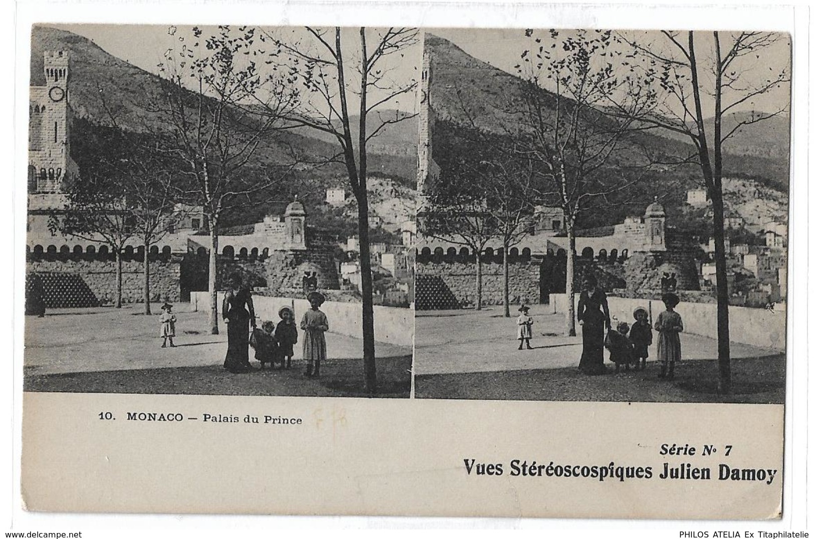 CPA Monaco Palais Du Prince Série N°7 Vue Stéréoscopiques Julien Damoy Neuve Numéroté Verso 00162 - Palais Princier