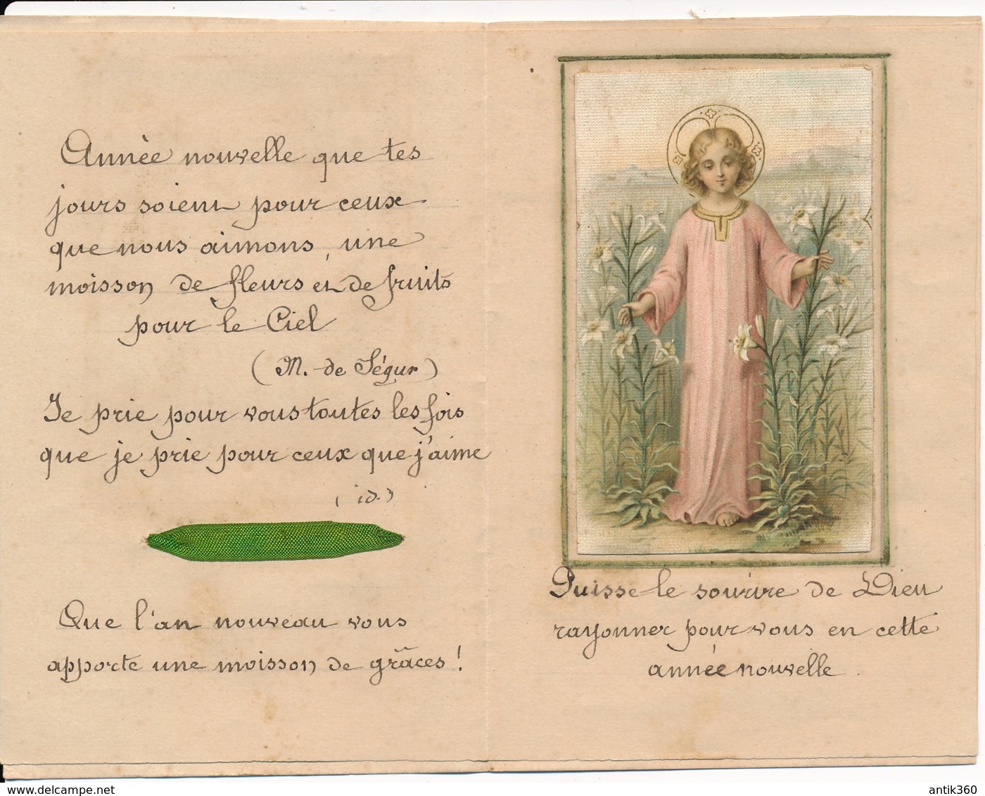 Image Pieuse Livret Composition Fait Main Holy Card Santino - Devotion Images