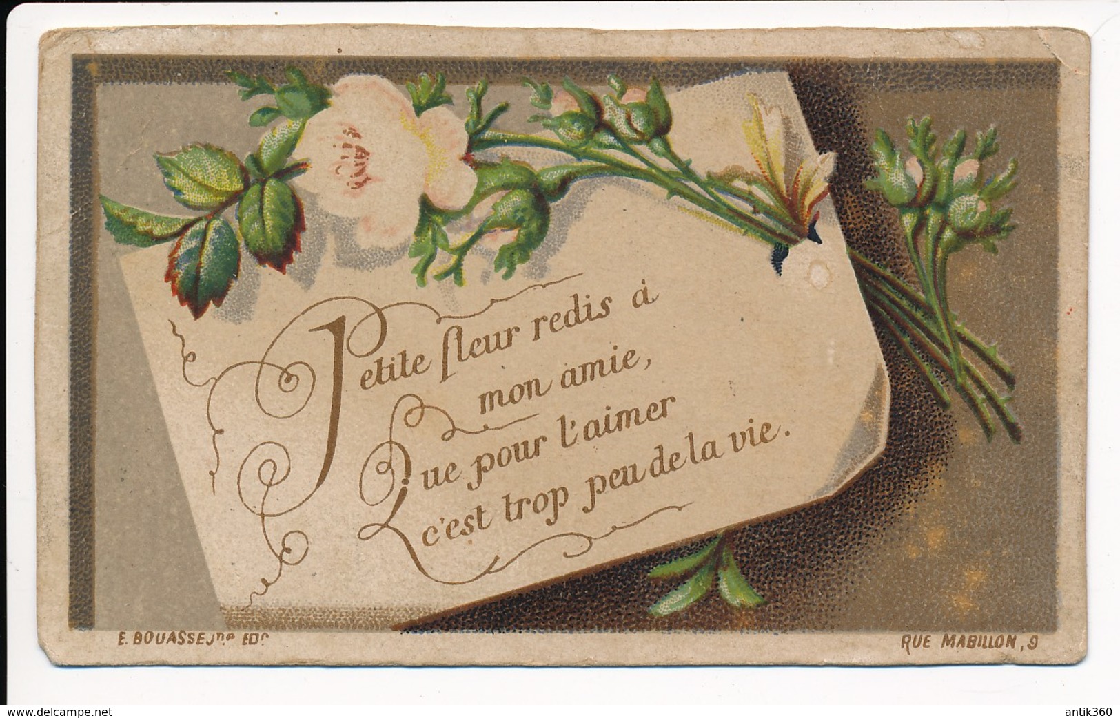 Image Pieuse Holy Card Santino Editeur BOUASSE Jeune Petite Fleur Redis... Chromo - Devotion Images