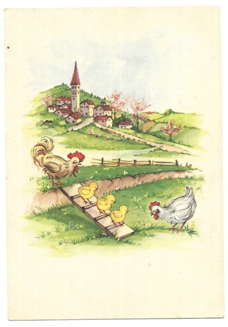 Illustrateur Stampata Italia Poule Coq Poussins Série 321/2 - Sonstige & Ohne Zuordnung