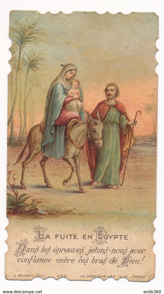 Image Pieuse Holy Card Santino Editeur Bonamy Chromo La Fuite En Egypte - Images Religieuses
