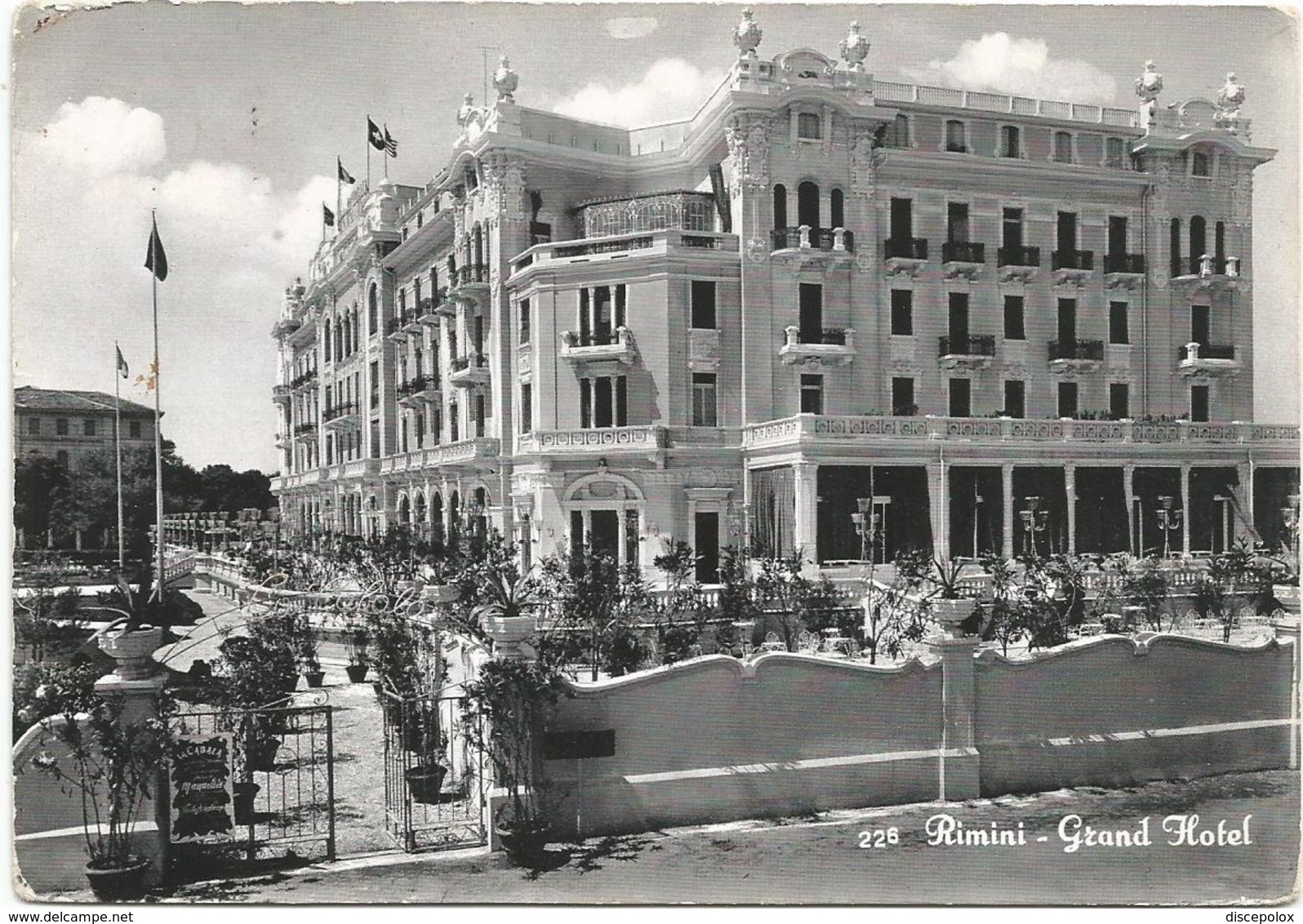 W3322 Rimini - Grand Hotel / Viaggiata 1956 - Rimini