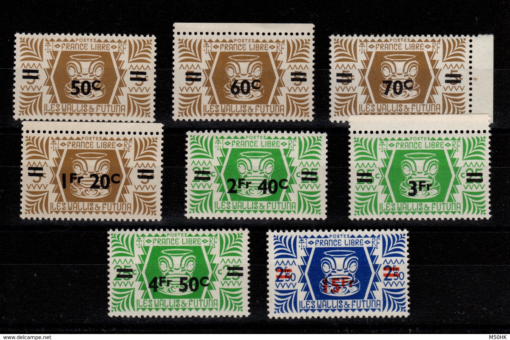 Wallis Et Futuna - YV 148 à 155 N** Complete Série De Londres Surchargée - Unused Stamps