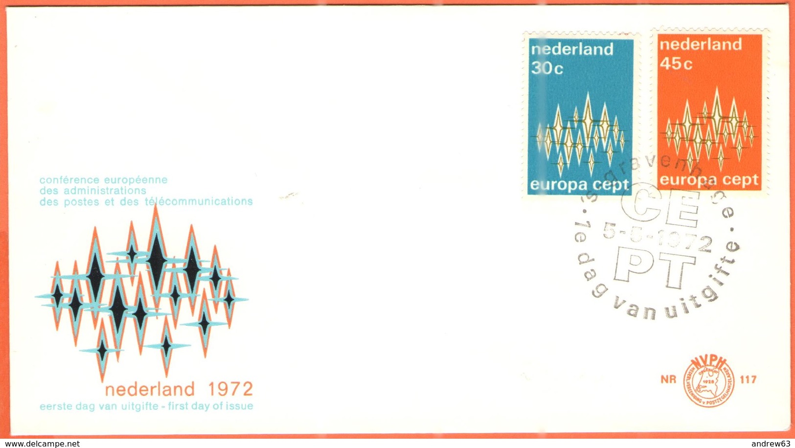 OLANDA - NEDERLAND - Paesi Bassi - 1972 - Europa Cept - 's-Gravenhage - FDC - 1972