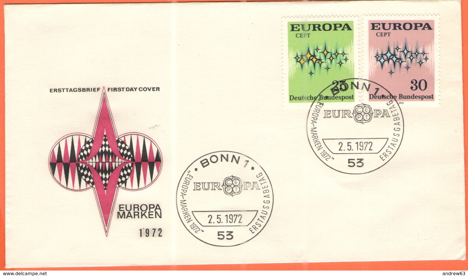 GERMANIA - GERMANY - Deutschland - ALLEMAGNE - 1972 - Europa Cept - Bonn - FDC - 1972